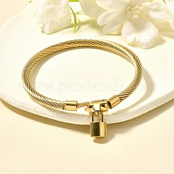 Bracelets torsadés en acier inoxydable 304 pour femmes&nbsp;BJEW-U021-06G