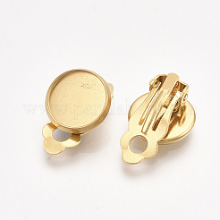 201 boucles d'oreilles à clip en acier inoxydable&nbsp;LS-X-STAS-T045-34B-G