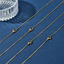 4 Stück 304 Edelstahl-Kabelkette zur Herstellung von Halsketten&nbsp;STAS-FS0001-81G