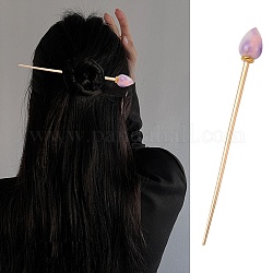 Палочки для волос из ацетата целлюлозы (смола), со штифтом из сплава легкого золота, розовато-лиловый, 149x16 мм