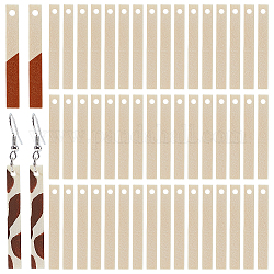 Ph pandahall 100 個木製チャーム長方形木製イヤリングブランク 40 ミリメートル長さ未完成の木製タグステートメントイヤリングチャームイヤリングネックレスジュエリーメイキング絵画染色