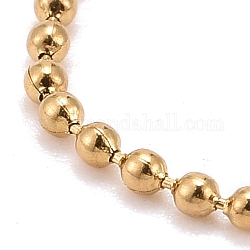 304 Edelstahl-Kugelkette Halsketten, golden, 18.11 Zoll (46 cm)