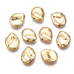 Brass Beads, Cadmium Free & Nickel Free & Lead Free, Polygon, Real 18K Gold Plated, 11.5x13x4mm, Hole: 1.2mm