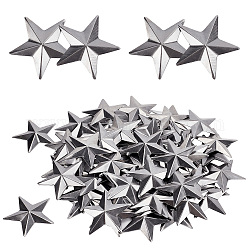 Decorazioni per espositori in ferro, ornamento a stella in metallo, platino, 45x47.5x4mm