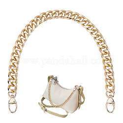 Manici per borsa a catena urbana in alluminio, con ganci girevoli in lega, per accessori per la sostituzione della borsa, oro, 50cm
