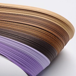 Tiras de papel Quilling de 6 colores, púrpura, 530x5mm, acerca 120strips / bolsa, 20strips / del color