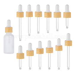 BENECREAT 12 Pcs Essential Oil Dropper 6 Styles Glass Dropper with Rubber Tip Straight Tip Straw, Essential Oil Bottle Dropper for Essential Oil, Perfume 5/10/15/20/30/50/100ml