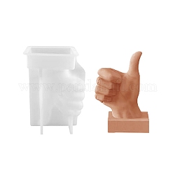 Buenos moldes de silicona para mostrar gestos con las manos, para resina uv, fabricación artesanal de resina epoxi, blanco, 114x77x159mm, diámetro interior: 81x60 mm
