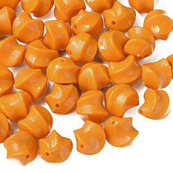 Opake Legierung Perlen, Twist, orange, 14.5x14x14 mm, Bohrung: 1.6 mm, ca. 390 Stk. / 500 g