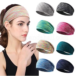 Elastische Yoga-Stirnbänder aus Baumwollstretch, Sport-Stirnbänder für Damen und Mädchen, Mischfarbe, 200x100 mm