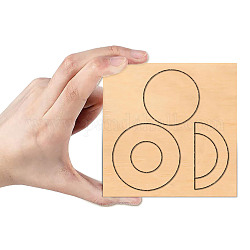 Découpe de bois géométrique meurt, avec de l'acier, pour bricolage scrapbooking / album photo, carte de papier de bricolage décoratif, ronde et plate ronde, 10x10x2.4 cm