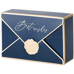 Boîte en papier, boîtes d'emballage cadeau, rectangle, noir, 7x10.5x3.5 cm