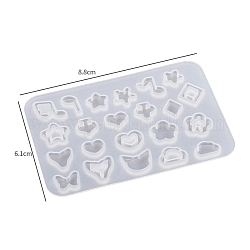 Quicksand Molds, Silicone Shaker Molds, for DIY Resin Dangle Earrings, Mixed Patterns, 61x88x4mm