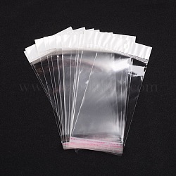 Pearl Film Cellophane Bags, Self-Adhesive Sealing, with Hang Hole, OPP Material, Size: about 9cm wide, 21cm long, 25mic thick, inner measure: 9x15.5cm, hole: 6mm