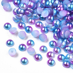 Cabochons en acrylique imitation perle, dôme, bleu royal, 4x2mm, environ 10000 pcs / sachet 