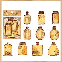 20 Stück 10 Stile Herbst Gold Prägepapier selbstklebende dekorative Aufkleber, für diy scrapbooking, Flasche, 146x95 mm, 2pcs / style