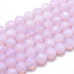 Opalite Beads Strands, Faceted, Round, 15.5~16mm, Hole: 1.2mm, about 25pcs/strand, 15.16 inch(38.5cm)