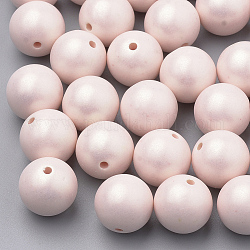 Perle acriliche dipinte a spruzzo, gommato, tondo, roso, 8mm, Foro: 1 mm, circa 1800pcs/500g