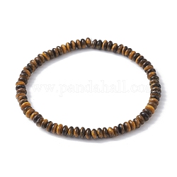 Bracelets extensibles en perles d'oeil de tigre naturel, diamètre intérieur: 2 pouce (5.15 cm)