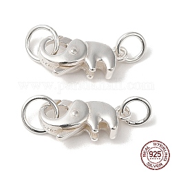 925 серебряная застежка-«лобстер» с прыгающими кольцами, слон с 925 маркой, серебряные, 7x14x4.5 мм