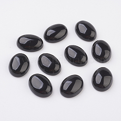 Natürliche Obsidian Cabochons mit flachem Rücken, Oval, 25x18x7~7.5 mm
