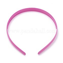 Haarschmuck einfache Plastik Haarband Zubehör, mit Zähnen, neon rosa , 114~120x12~12.5 mm