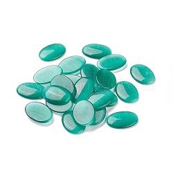 Cat Eye Cabochons, Oval, Turquoise, 18x13x2.5~3.5mm