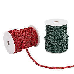 ツイストナイロン糸  ミックスカラー  5mm  約18~19ヤード/ロール（16.4m〜17.3m /ロール）  2色  1ロール/カラー  2rolls