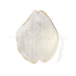 Glas-Anhänger, Herbst-Epiphyllum-Blatt-Charms, golden, 17.5~19x15x4 mm, Bohrung: 1.2 mm