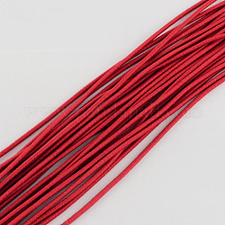 Elastische Schnur, mit Faser außen und innen Gummi, rot, 4.0 mm, ca. 109.36 Yard (100m)/Bündel
