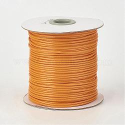 Экологически чистый корейский вощеный шнур из полиэстера, оранжевые, 1 мм, около 169.51~174.98 ярда (155~160 м) / рулон