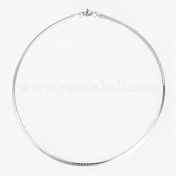 304 Stainless Steel Necklaces, with Lobster Clasps, Stainless Steel Color, 17.7 inch(45cm)