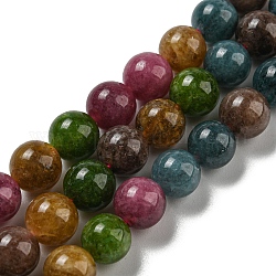Brins de perles de tourmaline imitation jade naturel, ronde, teinte, colorées, 8mm, Trou: 1.2mm, Environ 46 pcs/chapelet, 14.57~14.88'' (37~37.8 cm)