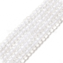 Natürlichem Quarz-Kristall-Perlen Stränge, Bergkristall, Klasse AA, facettiert, Rondell, 3x2 mm, Bohrung: 0.5 mm, ca. 173 Stk. / Strang, 15.55'' (39.5 cm)