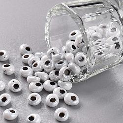 Cuentas de magatama toho short, Abalorios de la semilla japonés, agujero redondo, colores opacos forrado en plata, (820) perla de ceilán gris forrada en negro, 6x5.5x3.5mm, agujero: 2 mm, alrededor de 450 g / libra