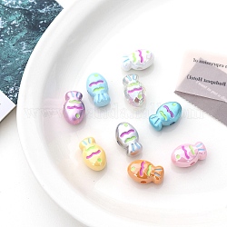 Perles acryliques opaques, poisson, couleur mixte, 13.5x21.7x11.4mm, Trou: 3.5mm