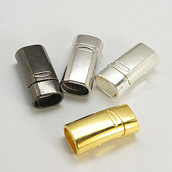 Alloy Magnetic Clasps, Rectangle, Mixed Color, 26x13x9mm, Hole: 10x7mm