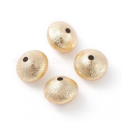 Perline in ottone, stile trafila, placcato di lunga durata, bicono, oro, 13x10.5mm, Foro: 2 mm
