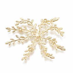 Brass Findings, Rhinestone  Settings, Branch, Real 18K Gold Plated, Fit for 2.5mm Rhinestone, 43x47x3mm