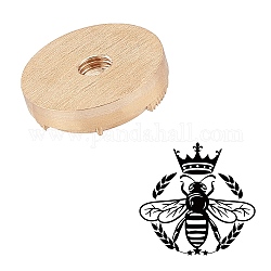 Scrapbook diy, testina sigillo in cera d'ottone, per torta / legno / pelle, rotondo e piatto, oro, modello delle api, 40mm