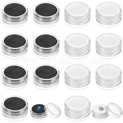 Pandahall Elite – boîtes de rangement rondes en plastique transparent pour diamants, 20 pièce, 2 couleurs, avec couvercle à vis et éponge à l'intérieur, couleur mixte, 2.95x2.1 cm, 10 pcs / couleur