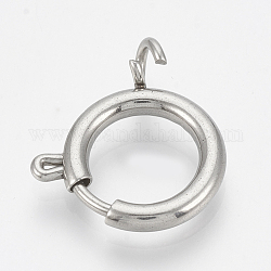 304 пружинное кольцо из нержавеющей стали, кольцо, цвет нержавеющей стали, 24x18x3 мм, отверстие : 3.5 мм
