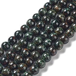Perles naturelles SERAPHINITE brins, grade AB, ronde, 10mm, Trou: 1.2mm, Environ 40 pcs/chapelet, 15.87~15.94 pouce (40.3~40.5 cm)