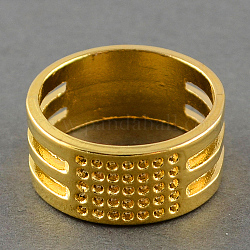 Zinc Alloy Sewing Thimble Rings with Chinese Characters for Blessing, for Protecting Fingers and Increasing Strength, Assistant Tool, Golden, 9x17mm