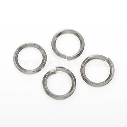 304 anillo de salto de acero inoxidable, anillos del salto abiertos, color acero inoxidable, 10 calibre, 19x2.5mm, diámetro interior: 14 mm