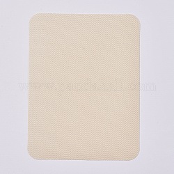 Tissu tissu appliques fer sur patchs, pour accessoires de costume, rectangle, peachpuff, 125x95x0.5mm