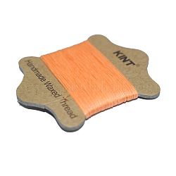 Cuerda de nylon encerado, arena marrón, 0.45mm, aproximadamente 21.87 yarda (20 m) / tarjeta