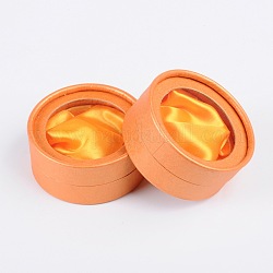 Cardboard Bracelet Boxes, Round, Goldenrod, Size: about 85mm in diameter, 35mm high.