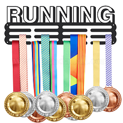 Superdant ランニングメダルハンガーホルダー、アスリートメダルハンガー、ディスプレイランナー、スポーツメダルフック、60+メダル用のディスプレイラック、ウォールマウントリボン、アイアンフック、子供用ギフト。