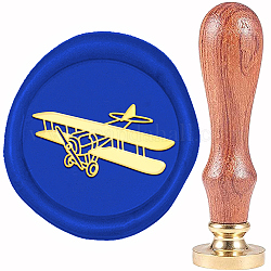Timbro sigillo in cera d'ottone, con manico in legno, oro, per scrapbooking diy, Reticolo aereo, 20mm